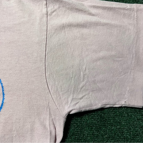 Vintage 80s John Lennon Band Music Cat Napping Pink T Shirt Size M 19X26 - Picture 7 of 13